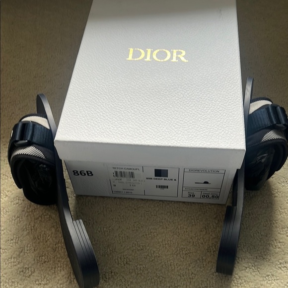 Dior Navy and White Sandals - Picture 3 of 6